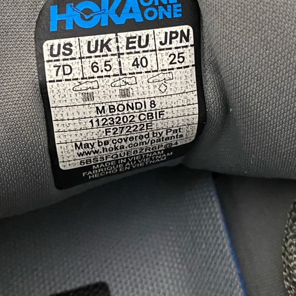Hoka One One Men's Bondi 8 Running Sneaker Shoes, Size -M7-W8 - Picture 8 of 8